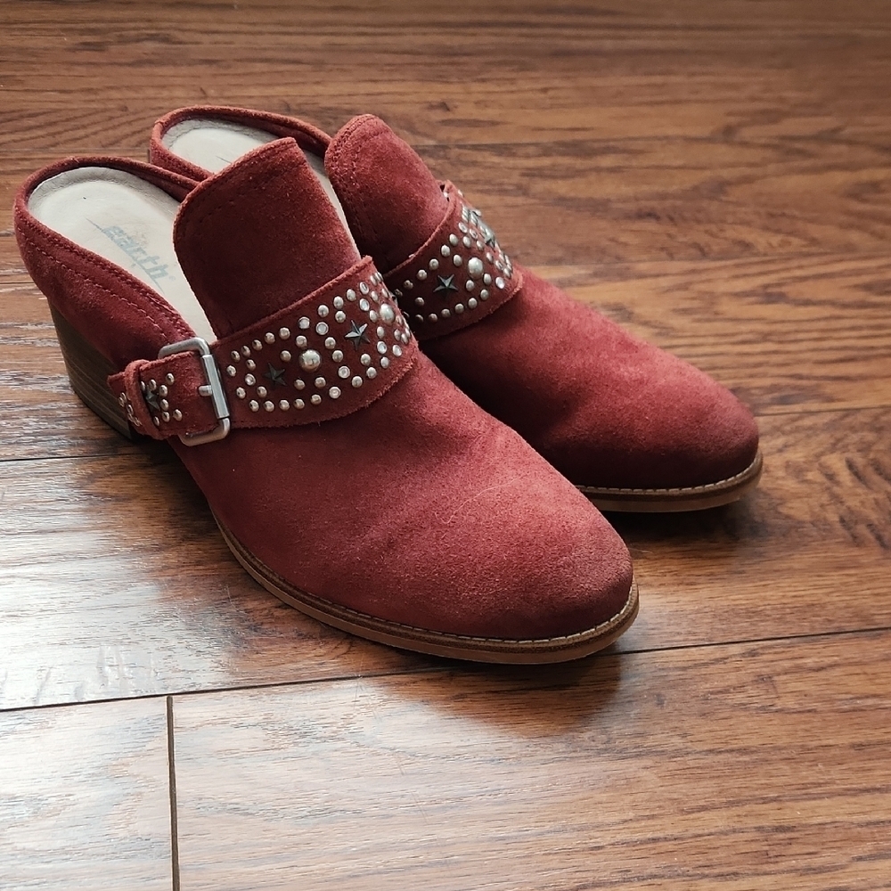 Earth Studded Slip On Mules - Picture 1 of 4